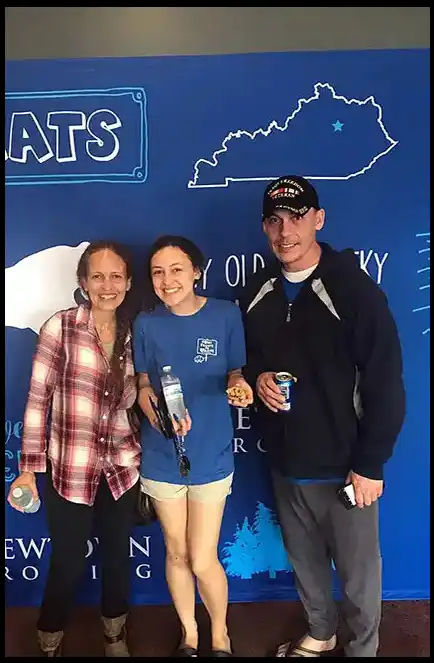 Book Author and Veteran David Haave with her daughter on her 1st day of college dorms -- David Haave